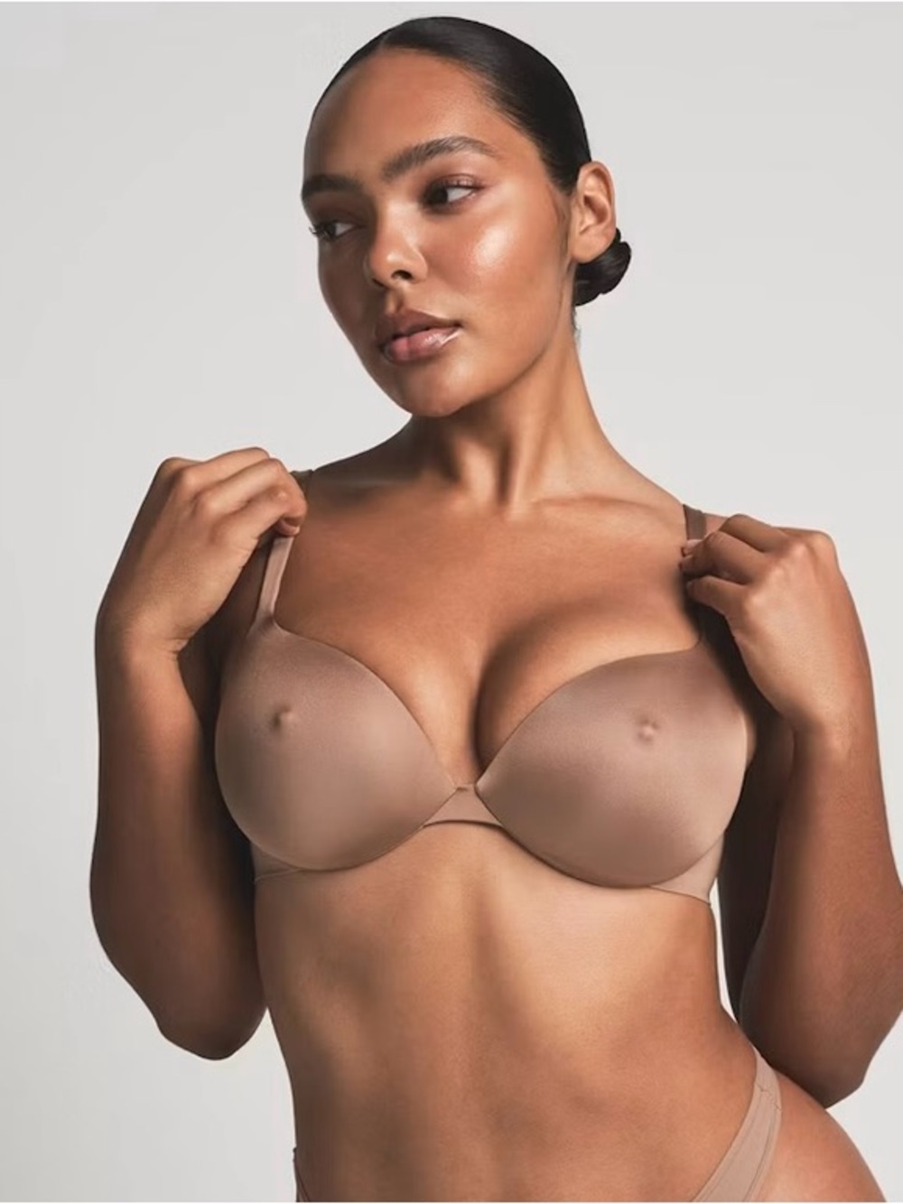 SKIMS Ultimate Nipple Wireless push up bra in sienna